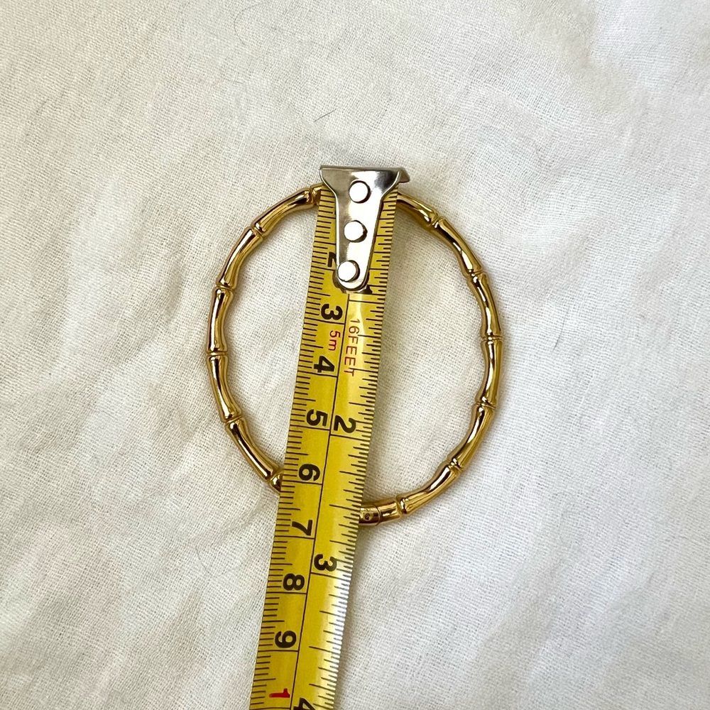 Vintage Bamboo Style Stainless Steel Gold Overlay Bracelets - Picture 10 of 10